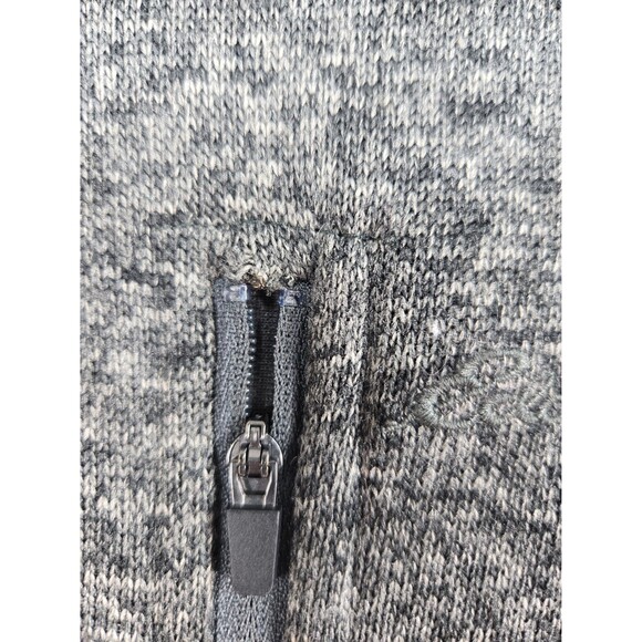 Eddie Bauer 1/4 Zip Sweater Pullover Fleece Men's Large Heathered Grey Pocket - Picture 10 of 11